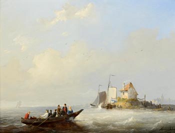 Hendrik Adolf Schaep, Entering the Port (1846) at Morgan O'Driscoll Art Auctions
