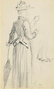 John Butler Yeats, Elegant Lady at Morgan O'Driscoll Art Auctions