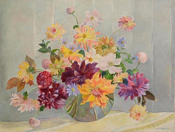 Moyra Barry, Still Life - Vase of Summer Flowers at Morgan O'Driscoll Art Auctions