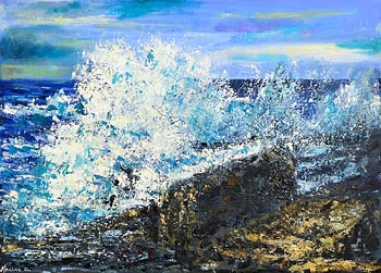 Henry Morgan, Blackhead, Crashing Wave (2022) at Morgan O'Driscoll Art Auctions