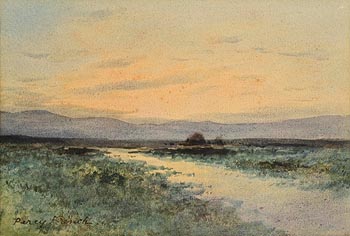 William Percy French, Evening Light Over a Bogland at Morgan O'Driscoll Art Auctions
