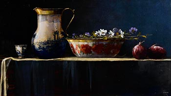 Martin Mooney, Still Life with Rose Bowl (1996) at Morgan O'Driscoll Art Auctions