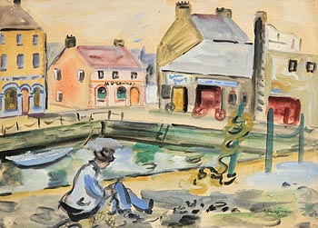 Norah Allison McGuinness, Fisher's Quay, Youghal at Morgan O'Driscoll Art Auctions
