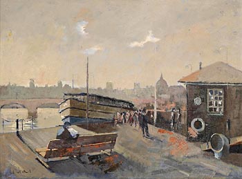 James Le Jeune, Thames Ferry at Morgan O'Driscoll Art Auctions