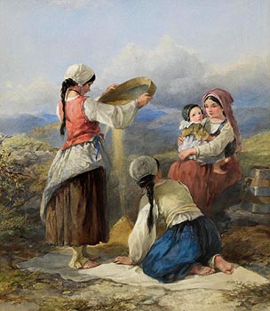 Francis William Topham, Winnowing (1858) at Morgan O'Driscoll Art Auctions