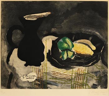 Georges Braque, Pichet Noir et Citrons (1952) at Morgan O'Driscoll Art Auctions