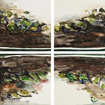 Barrie Cooke, White Tench Lake - Study 1,2,3,4 (1979) at Morgan O'Driscoll Art Auctions