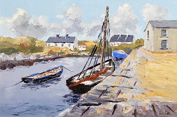 Ivan Sutton, Monastery Harbour, Roundstone, Co. Galway at Morgan O'Driscoll Art Auctions