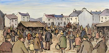 Gladys MacCabe, Market Day, Co. Galway at Morgan O'Driscoll Art Auctions