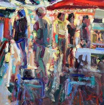 Arthur K. Maderson, Early Evening the Night Market, Le Vigan, France at Morgan O'Driscoll Art Auctions