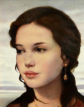 Ken Hamilton, Girl with the Gold Earrings at Morgan O'Driscoll Art Auctions