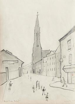 Laurence Stephen Lowry, Dock Street, Belfast (1964) at Morgan O'Driscoll Art Auctions