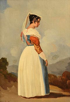 Adam Buck, Portrait of a Lady in a White Dress at Morgan O'Driscoll Art Auctions