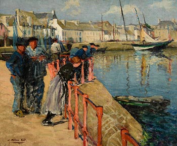 Joseph Milner Kite, The Pier, Concarneu at Morgan O'Driscoll Art Auctions