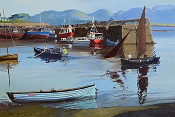 Cecil Maguire, Roundstone Harbour (2001) at Morgan O'Driscoll Art Auctions