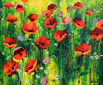 Kenneth Webb, Poppies and Daisies I at Morgan O'Driscoll Art Auctions