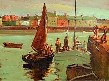 Cecil Maguire, Evening, Claddagh, Galway (1976) at Morgan O'Driscoll Art Auctions