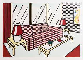 Roy Lichtenstein, Red Lamps (1990) - Interior Series at Morgan O'Driscoll Art Auctions