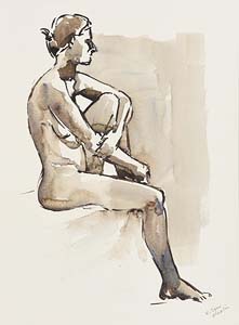 Valerie Syms, Seated Nude II at Morgan O'Driscoll Art Auctions