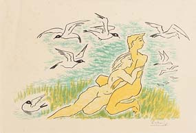 Basil Ivan Rakoczi, Lovers and Gulls at Morgan O'Driscoll Art Auctions