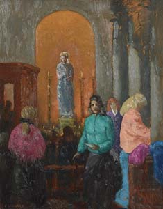 Patrick Leonard, Church, Skerries at Morgan O'Driscoll Art Auctions