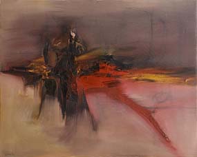 Gerald Davis, Landscape Form in Red (1971) at Morgan O'Driscoll Art Auctions