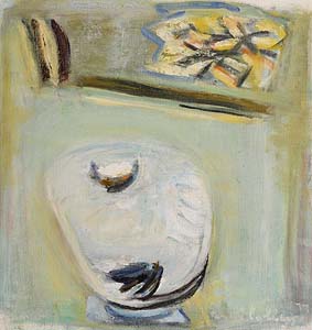 Patrick Collins, Bird Bath on the Lawn (1977) at Morgan O'Driscoll Art Auctions
