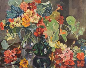 Kathleen Fox, Still Life - Flowers in Vases at Morgan O'Driscoll Art Auctions