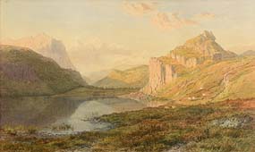 Henry Albert Hartland, Mountain Lake (1873) at Morgan O'Driscoll Art Auctions