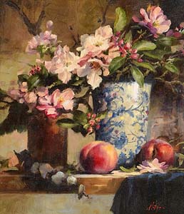Mat Grogan, Apple Blossom with Peaches at Morgan O'Driscoll Art Auctions