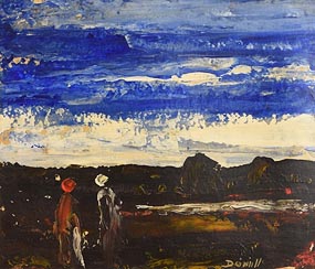 Daniel O'Neill, Two Figures in a Landscape at Morgan O'Driscoll Art Auctions