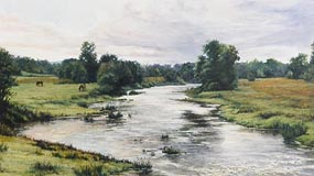 Sarah Corner, The Golden Vale, The River Suir, Tipperary at Morgan O'Driscoll Art Auctions