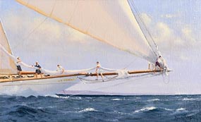 Brian J. Jones, Taking in the Mainsail at Morgan O'Driscoll Art Auctions