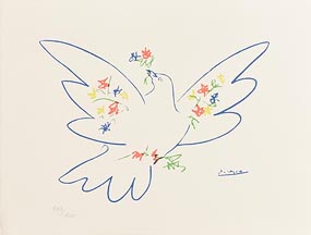 Pablo Picasso, Dove and Flowers at Morgan O'Driscoll Art Auctions