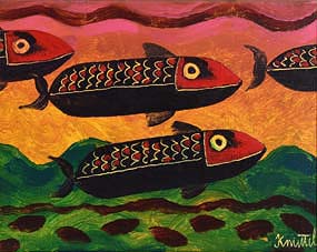 Graham Knuttel (1954-2023), Fishes at Morgan O'Driscoll Art Auctions