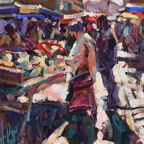 Arthur K. Maderson, Market Day, Le Vigan, France at Morgan O'Driscoll Art Auctions