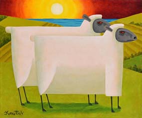 Graham Knuttel (1954-2023), Ewes at Sunset at Morgan O'Driscoll Art Auctions