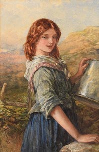 Francis William Topham, The Milk Maid (1865) at Morgan O'Driscoll Art Auctions
