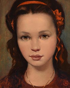 Ken Hamilton, Portrait of a Young Girl at Morgan O'Driscoll Art Auctions