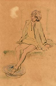 Daniel O'Neill, Dipping Her Feet (1944) at Morgan O'Driscoll Art Auctions