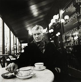 John Minihan, Samuel Beckett Seated in Cafe, Paris,1985 at Morgan O'Driscoll Art Auctions