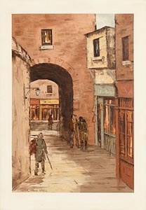 Tom Cullen, Merchant's Quay, Dublin (1982) at Morgan O'Driscoll Art Auctions