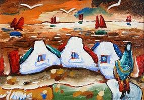 Annie Robinson, Cottages by the Shore at Morgan O'Driscoll Art Auctions