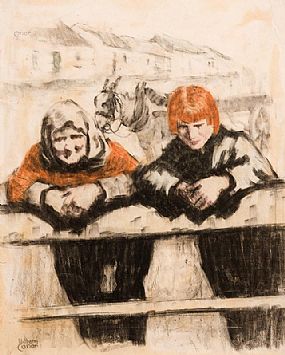 William Conor, Shawlie with Red Haired Girl at Morgan O'Driscoll Art Auctions