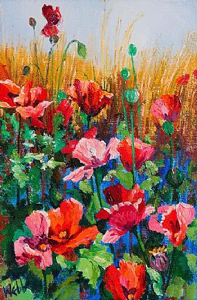 Kenneth Webb, Poppies in a Cornfield I at Morgan O'Driscoll Art Auctions