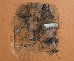 Charles Cullen, Portrait of a Lady (1985) at Morgan O'Driscoll Art Auctions