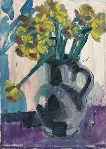 Brian Ballard, Daffodils on Purple at Morgan O'Driscoll Art Auctions