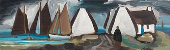 Markey Robinson, Fishing Village, West of Ireland at Morgan O'Driscoll Art Auctions