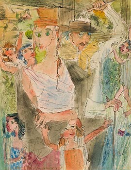 Louis Le Brocquy, Tinker Children in Spring (1946) at Morgan O'Driscoll Art Auctions