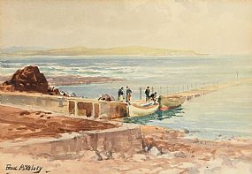 Frank McKelvey, Harbour Scene at Morgan O'Driscoll Art Auctions